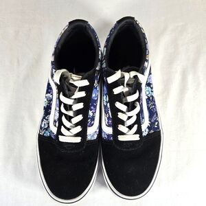 Vans Women's Ward Moody Floral Purple/Black Skate Shoes Old Skool - Size 6